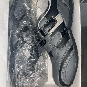 Gray and Black Athletic Shoes